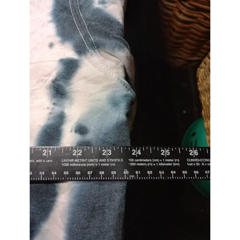 Cobra Kai Strike First Tie-Dye Pullover Hoodie Men's Size L White Blue